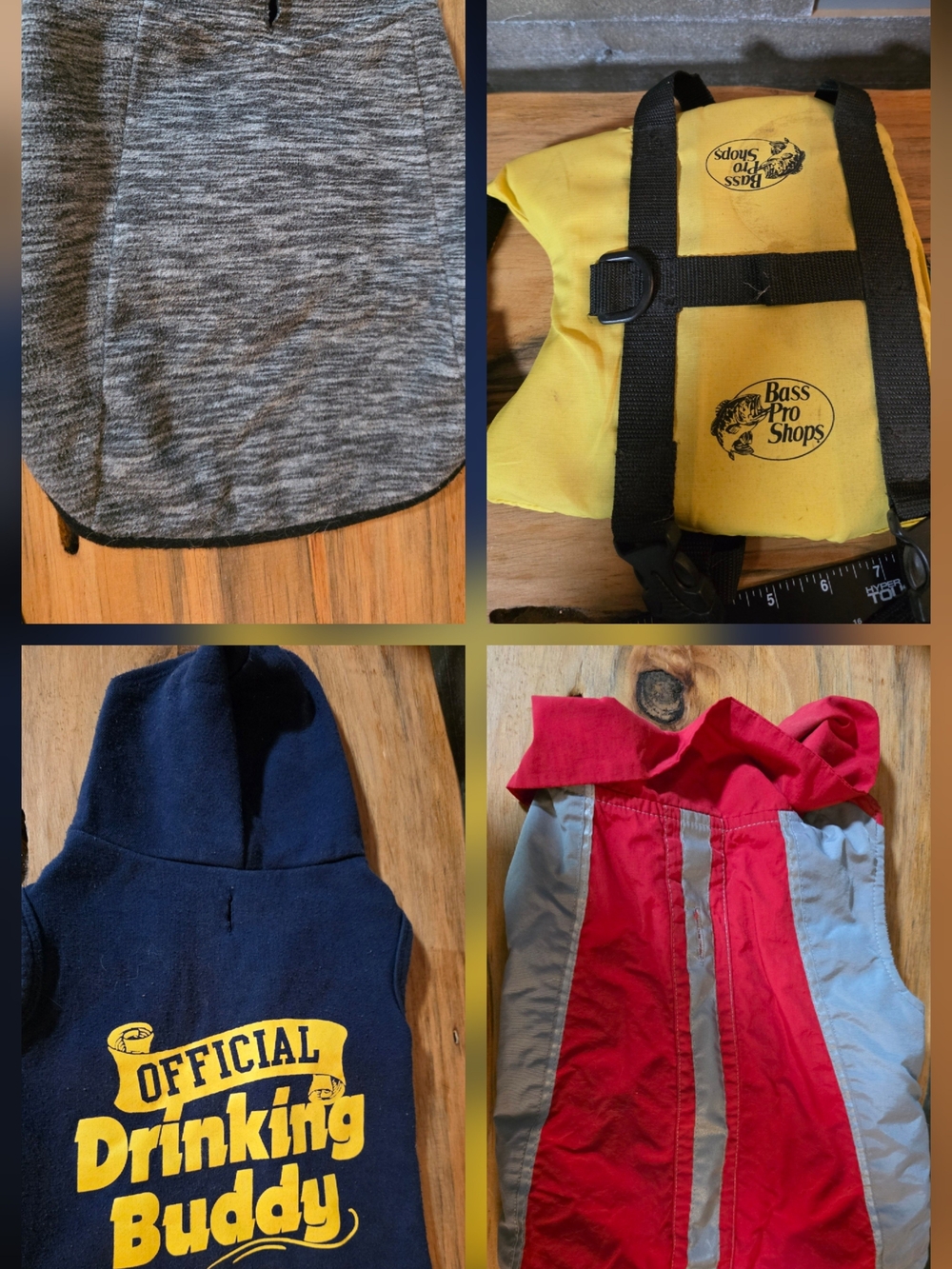 Bundle Of Small Dog Pet Outfits & Life Jacket